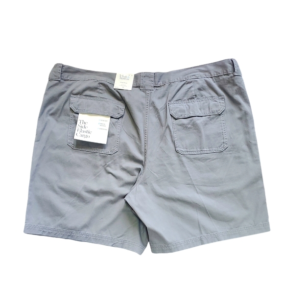 Croft & Barrow Cargo Shorts Men's Big & Tall Side Elastic Casual Gray NWT - Picture 7 of 14